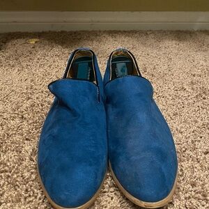 Men’s Royal Blue Suede-Look Loafers EU 42 US 9–9.5 Includes Trees